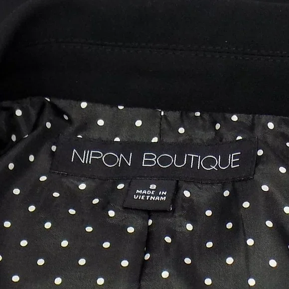 Nipon Boutique "Garden Oasis" 2-Piece Business Suit Black Size 8 NWT - Picture 9 of 16